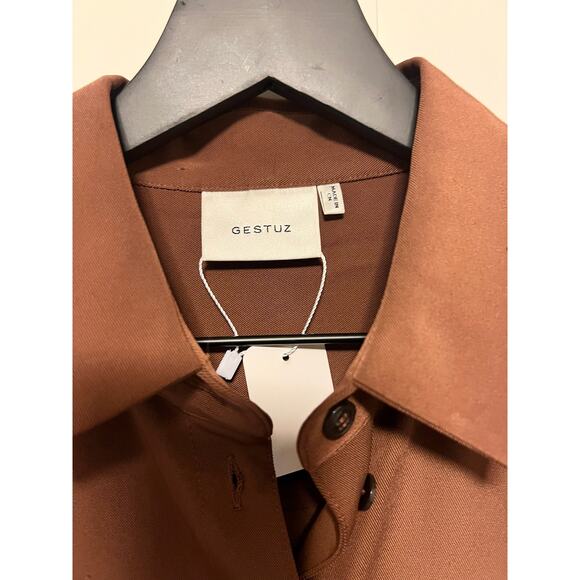 Gestuz Brown Button-Up Shirt, Size 36 - Picture 7 of 9